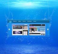 Photoshop制作动感的水中网站网页效果图